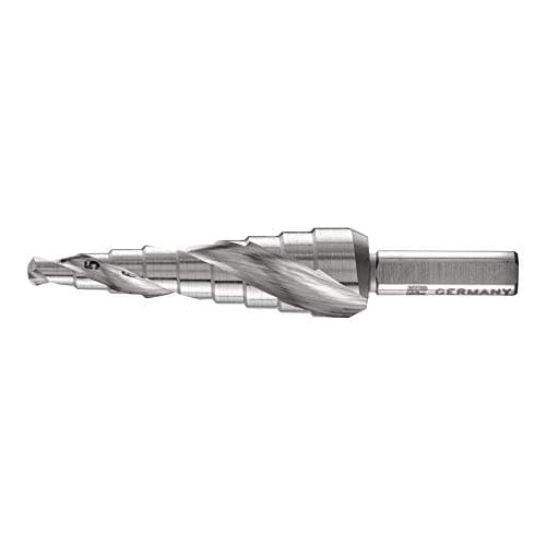 Image of PFERD HSS Step Drill Bit | 9 Steps Diameter 4-12 mm, 3 Surface Shank Diameter 6 mm | 25201036 - for Burr-Free Drilling