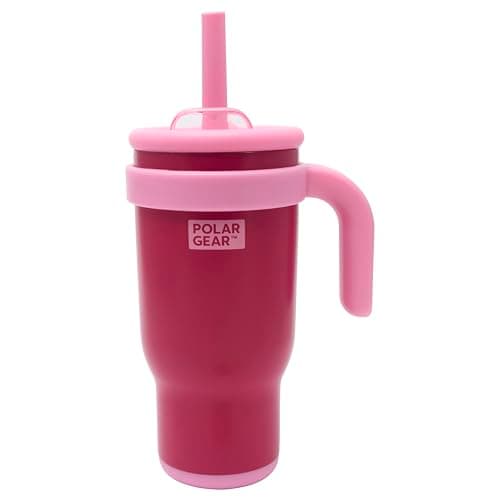 Image of Polar Gear 520ml Kids Stainless Steel Water Bottle Tumbler with Straw – Double Wall Insulated Water Bottle with Straw for Children - BPA-Free, Leakproof Kids Cups to Keep Drinks Cooler for Longer