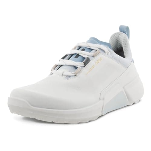 Image of ECCO Womens W Biom H4 Leather Golf Shoes - White/Air - UK 5-5.5