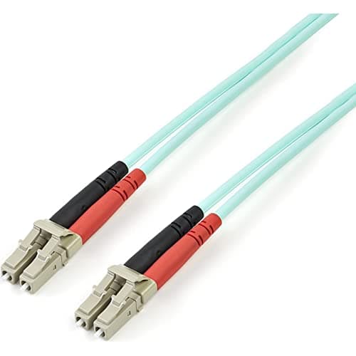 Image of StarTech.com 3m (10ft) LC/UPC to LC/UPC OM4 Multimode Fiber Optic Cable, 50/125µm LOMMF/VCSEL Zipcord Fiber, 100G Networks, Low Insertion Loss, LSZH Fiber Patch Cord (450FBLCLC3)