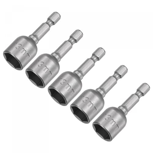 Image of TA-VIGOR 5Pcs 13mm Magnetic Nut Setter Driver Drill Bit Set, 1/4 inch Hex Shank Quick Change, 48mm Length Metric Nut Driver Set for Woodworking, Machine Maintenance, Auto Repairing, Furnitures