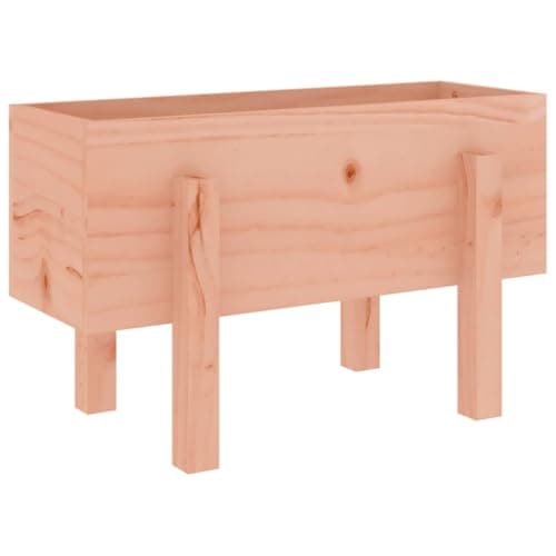 Image of vidaXL Solid Douglas Wood Garden Planter - Rectangle Planter for Patio Plants and Herbs - Outdoor Decorative Wood Planter - Brown