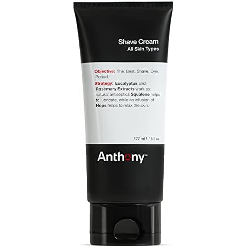 Image of Anthony Shaving Cream Mens Sensitive Skin: Squalane, Eucalyptus, Spearmint and Rosemary Extracts, Help Soothe, Refresh, Cool, and Condition Your Skin for Shave - 177ml