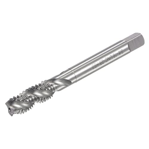 Image of sourcing map Spiral Flute Taps, 3/8-16 UNC 2B High Speed Steel (HSS) Uncoated Machine Thread Milling Threading Screw Tap 3 Flutes Tapping Tool