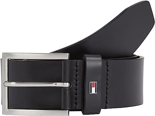 Image of Tommy Hilfiger Men’s Hampton 4.0 Leather Belt, Black (Black), 43.3 inches