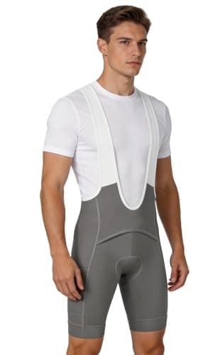 Image of CEROTIPOLAR Men's Pee Opening Cycling Bibs Shorts Padded,Gravel Bike Biking bib Shorts Bicycle Shorts UPF50+ Grey