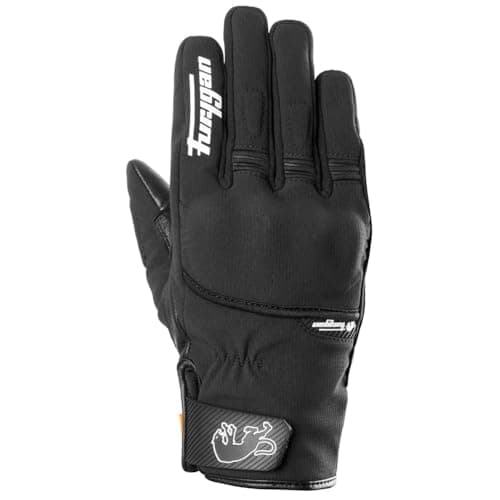Image of Furygan JET ALL SEASONS D3O EVO - Men's Motorcycle Gloves - 100% leather palm - Tactile - Comfort - Breathable & Light, Black-white