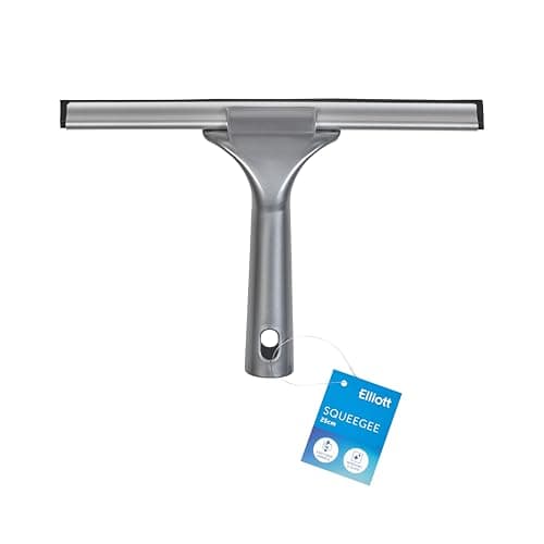 Image of Elliott Multi-Purpose Window Squeegee perfect for streak free cleaning on Windows, shower screens, cars and mirrors, Aluminium frame housing a 25cm rubber squeegee with an ergonomic Grey Handle.
