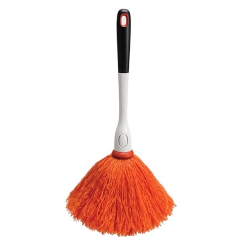 Image of OXO 1373380 Good Grips Microfibre Delicate Duster, Inoxidable, Orange
