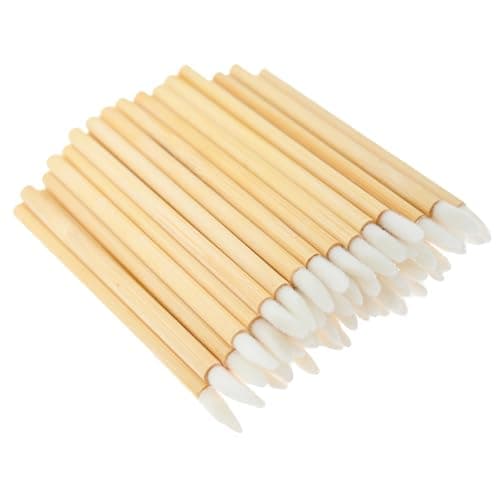 Image of ZHIYE Lip Brushes, 50Pcs Lip Brushes with Wooden Handle Make Up Brush Lipstick Lip Gloss Wands Applicator Tool Makeup Beauty Tool Kits