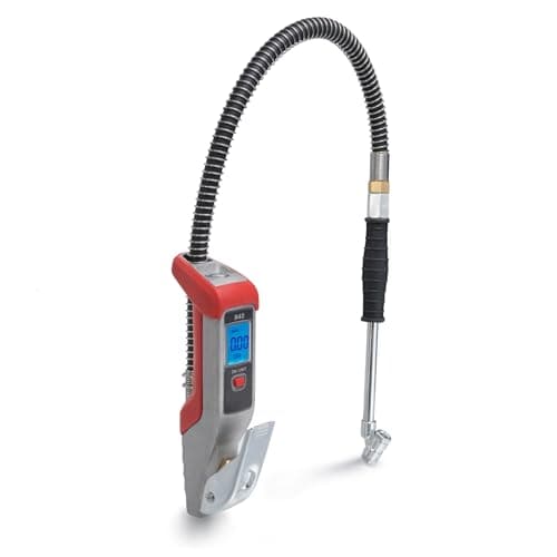 Image of Accufill Professional Digital Tyre Pressure Gauge Air Tyre Inflator with Hose & Twin Push-On Connector, LCD Display 261 PSI 18 BAR, Die-Cast Aluminum, for Truck/Car/Bike