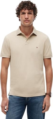 Image of Tommy Hilfiger Men's 1985 Regular Polo Mw0Mw17770, Khaki, M