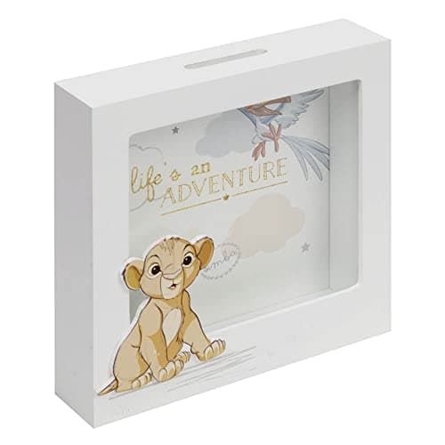 Image of Disney Baby Magical Beginning Simba Lion King Wooden Money Box