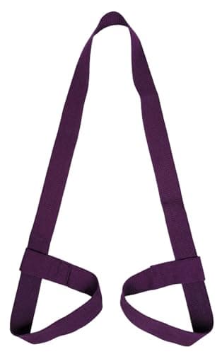 Image of Riarbronee Yoga Mat Carrying Strap Sling，Adjustable Loops for all Mat Sizes（Mat not included） (Purple)