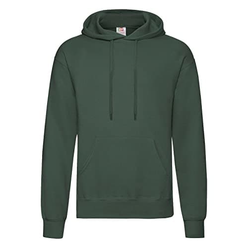 Image of Fruit of the Loom Men's Classic Hooded Sweatshirt Bottle Green