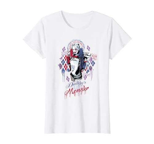 Image of DC Comics Suicide Squad Daddys Lil Monster T-Shirt, Women, White, X-Large