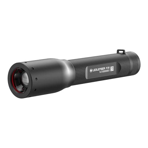 Image of Ledlenser P3R mini torch LED, 140 lumens, focusable, rechargeable, 100m long distance beam, up to zu 6h runtime, Lithium battery, incl. battery, charging station and hand strap
