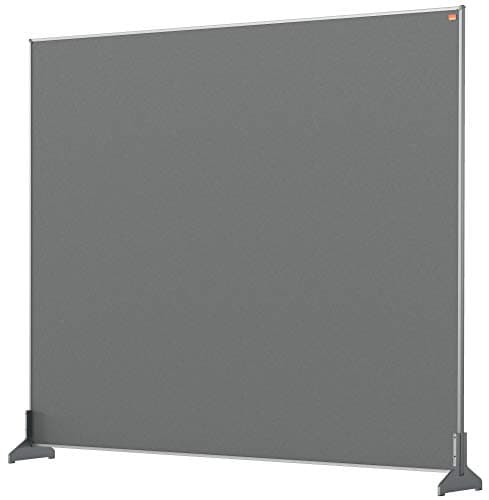 Image of Nobo Impression Pro 1.8 m High Desk Divider, Felt Surface, Grey, 1200 x 1000 mm, 1915501