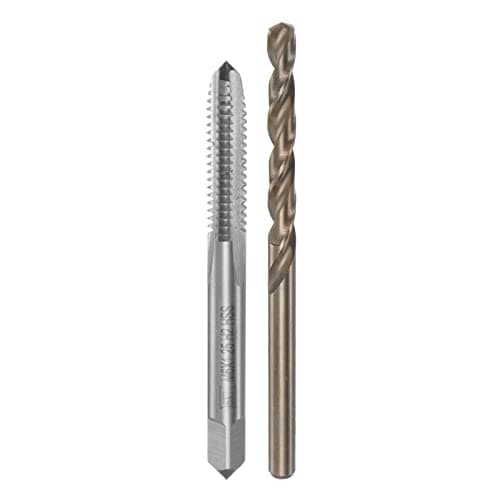 Image of sourcing map Tap & Bit Sets, M6 x 1.25 H2 Straight Flute Machine Thread Milling Tap, 4.7mm M35 Cobalt High Speed Steel (HSS-CO) Twist Drill Bit