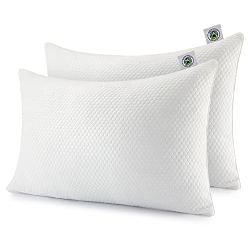 Image of Martian Dreams LunaCore® Hybrid Pillow, Microfibre & Shredded Memory Foam Fill, Medium Firm, Hypoallergenic, 2 Pack (50x75cm), Neck & Shoulder Support