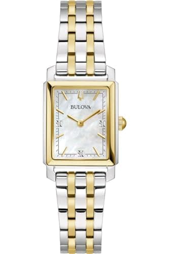 Image of Bulova 98P220 Women's Analogue Classic Watch with Stainless Steel Strap, 2 Colour, Bracelet