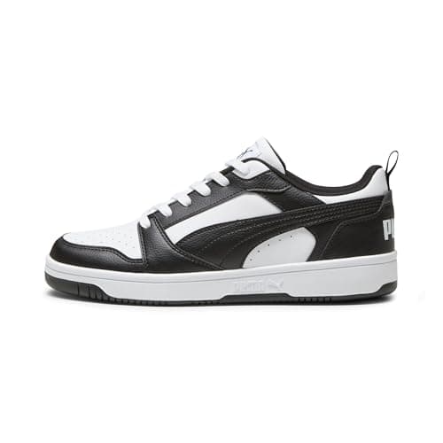 Image of Puma Unisex Adults Rebound V6 Low Sneakers, Puma White-Puma Black-Puma White, 8 UK
