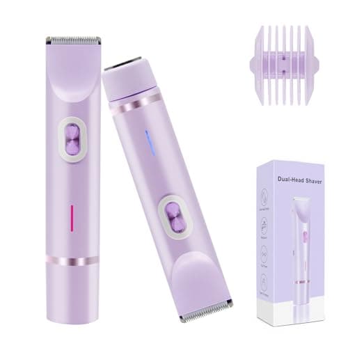 Image of Horuili® Dual Head Rechargeable Bikini Trimmer for Women & Men - Intimate Shaver for Smooth Skin - Electric Bikini Line Hair Remover for Sensitive Areas