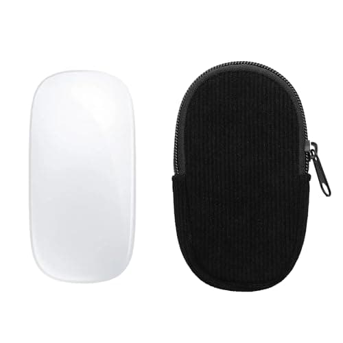Image of kwmobile Mouse Case for Apple Magic Mouse 1/2 Carry Case - Protective Carry Pouch for Bluetooth Mouse - Soft Neoprene Protection - Black