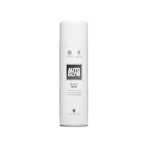 Image of Autoglym Black Dye Spray fast drying stain for rubber, plastics, metal & fabric
