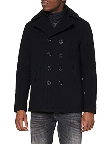 Image of Schott NYC Men's Cyclone 2 Trench Long Sleeve Jacket Black Small
