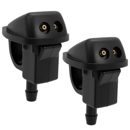 Image of Click&Fit Windscreen Washer Nozzles Compatible with Range Rover Sport 2005 to 2016 & Land Rover Discovery 3 4 - Front Wiper Washer Spray Jets Replaces LR048615 LR1015853 LR018834, 2-pcs