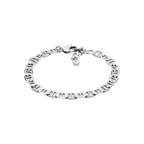 Image of Fossil Unisex Heritage Silver Stainless Steel Bracelet, JA7239040