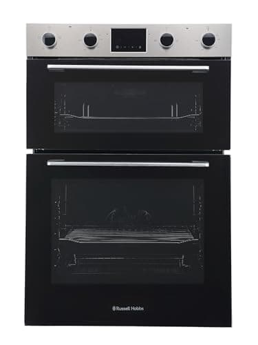 Image of Russell Hobbs 89cm High, 60cm Wide, Stainless Steel, 110L, Built-In, Electric Fan Double Oven, RH89DEO2002SS - Free 2 Year Guarantee