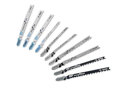 Image of Bosch 10-Piece Basic for Wood and Metal Jigsaw Blade Set (for Wood and Metal, Accessories for Jigsaws)