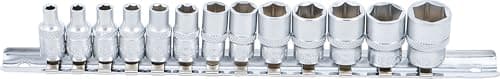 Image of BGS 9102 | Socket Set, Hexagon | 6.3 mm (1/4") Drive | 4 - 14 mm | 13 pcs.