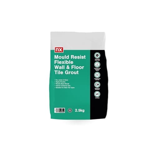 Image of NX Mould Resist Dark Grey Wall & floor tile Grout 2.5kg