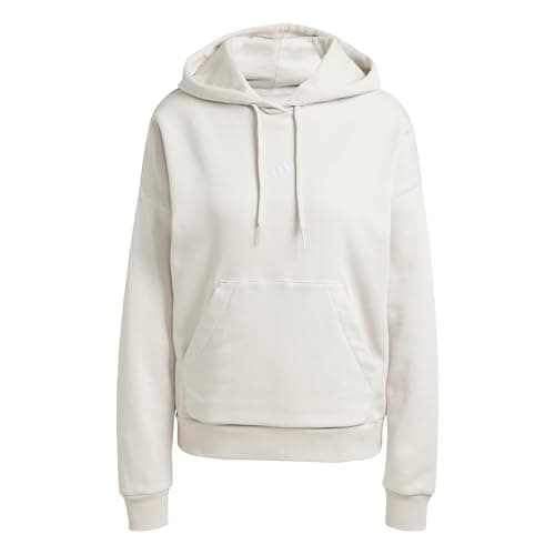 Image of adidas Women's ESSENTIALS SMALL LOGO FEEL COZY HOODIE, wonder alumina/white, S