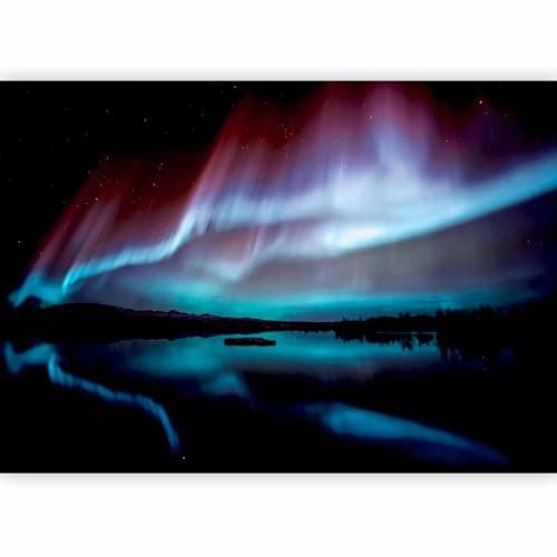 Image of murando Photo Wallpaper Aurora Borealis 350x256 cm Non-Woven Premium Art Print Fleece Wall Mural Decoration Poster Picture Design Modern Night Iceland c-B-0313-a-b