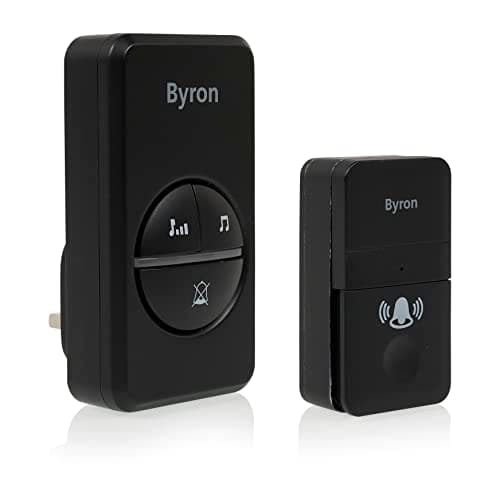 Image of Byron DBY-23452BS Wireless Doorbell Set - Kinetic Energy - Black