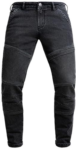 Image of John Doe I Trophy Mono Jeans Grey I Motorcycle Jeans I CE Certification AAA I Includes XTM Knee and Hip Protectors (Level 1), gray, W30
