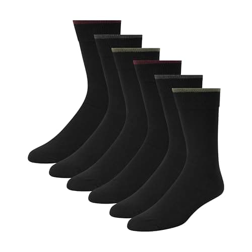 Image of Ted Baker Men's 6 Pack Solid Crew Dress Socks, One Size