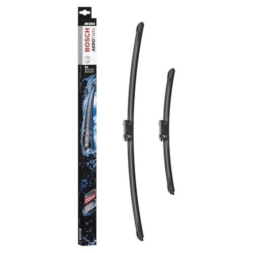 Image of Bosch Aerotwin AM246S - Front Windscreen Wipers - Set of 2 Replacement Blades - Comes with Pre-assembled Adapter - 2 Blades, 650 mm / 380 mm