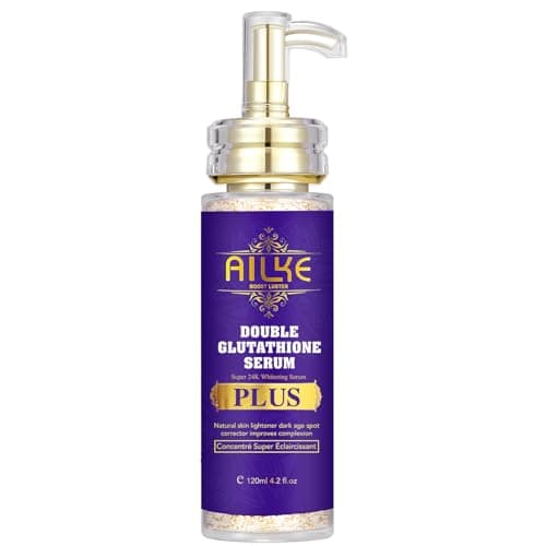 Image of AILKE Double Glutathione PLUS Super Whitening Serum, Moisturizing, Dark Spot Correcting Serum, Brightening, Lightening Skin, For Face & Body, 120 ml (Pack of 1)