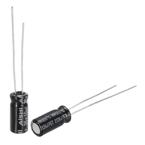 Image of sourcing map 10uF 35V 5x11mm Electrolytic Capacitor, Radial Leads Aluminum Capacitors for TV, LCD Monitor, VCD, 15Pcs