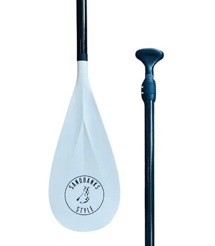 Image of Sandbanks Style Three Piece Adjustable Lightweight 880g Fibreglass SUP Paddleboard Paddle Ideal Upgrade Or Replacement For An Aluminium Paddle