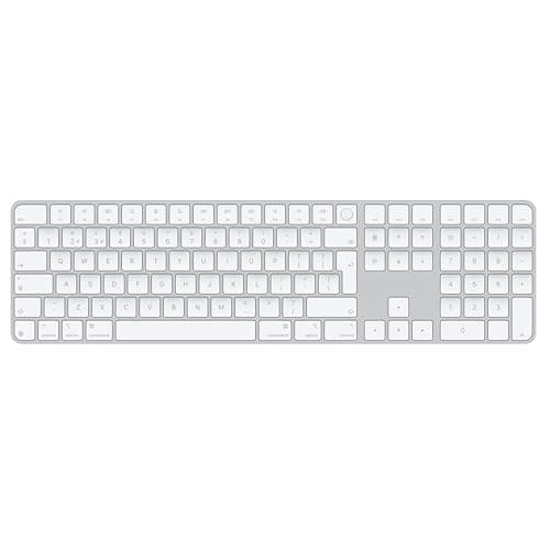 Image of Apple Magic Keyboard with Touch ID and Numeric Keypad for Mac models with Apple silicon - British English - White Keys 