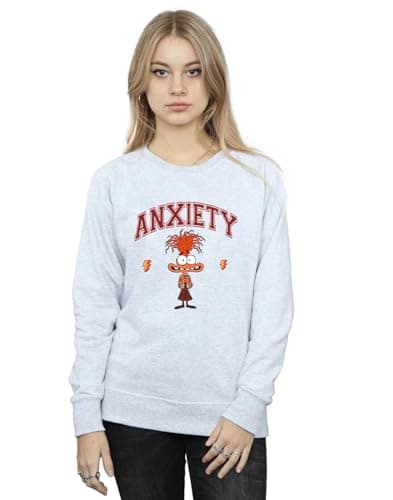 Image of Disney Women's Inside Out 2 Anxiety Collegiate Sweatshirt Sport Grey Large