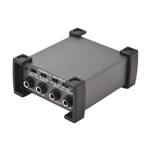 Image of Vroomoto Passive DI Box Unit Hum Eliminator 4 Channels Professional Impedance Transform Isolator for Touring Live Performances