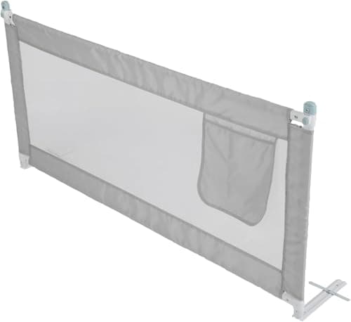 Image of M.J COMFY-LIFE Bed Rail for Single Bed, 150cm x 80cm Foldable Toddler Bed Guard with Storage Pocket, Easy to Install Safety Rail for Kids Children (Grey, 180cm)