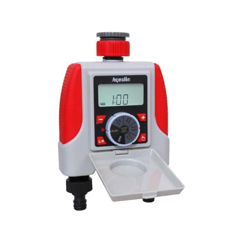 Image of Aqualin Water Sprinkler Timer Two Outlets Electronic Hose Tap Garden Irrigation System Controller Watering Computer Waterproof for Lawn Yard